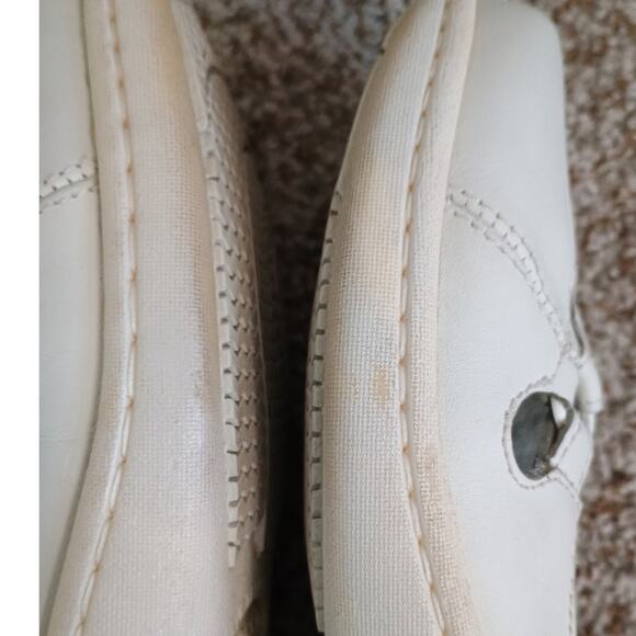 Women’s White Leather Klogs Comfort Slip Resistant Size 6 M - Picture 10 of 16